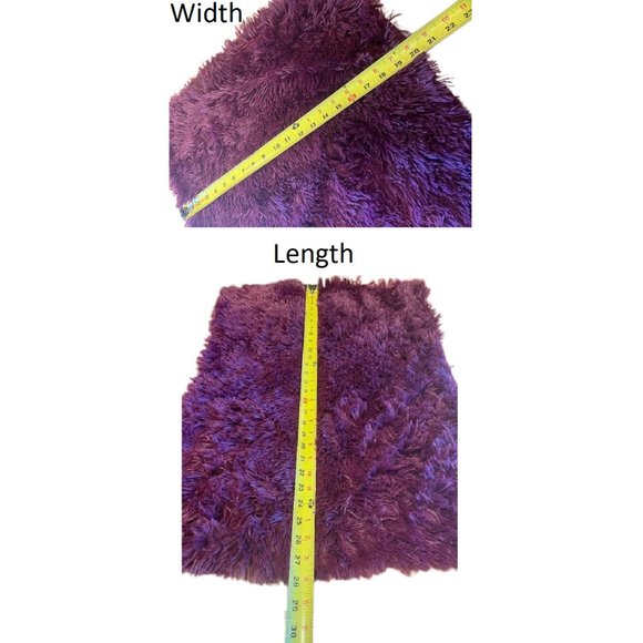 2 Pack Set of Fluffy Faux Fur Shaggy Plush Pillow Cases - Picture 4 of 5